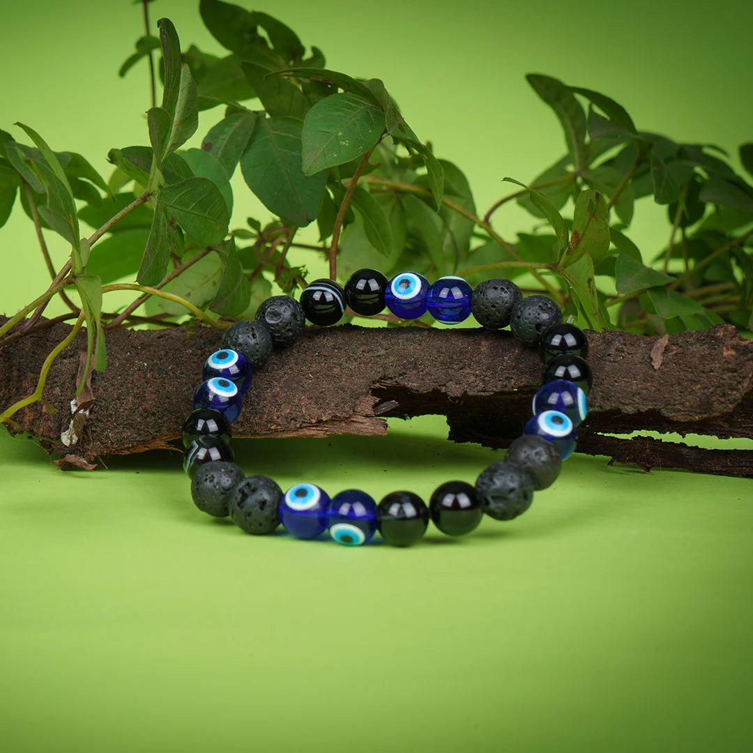Evil Eye Bracelet for Protection & Positive Energy | Original Crystals | 6mm & 8mm Beads
