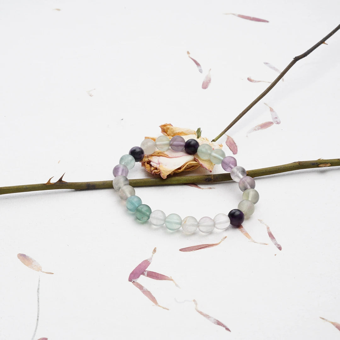 Multi Fluorite Bracelet for Clarity &creativity | Original Fluorite Crystal