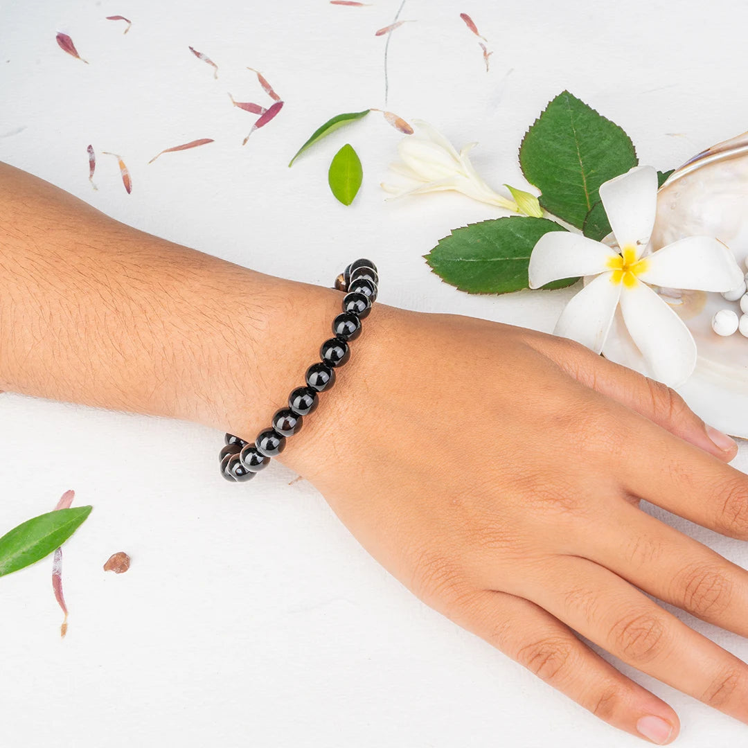 Tourmaline Black Bracelet for Protection & Grounding | Genuine Tourmaline Stone