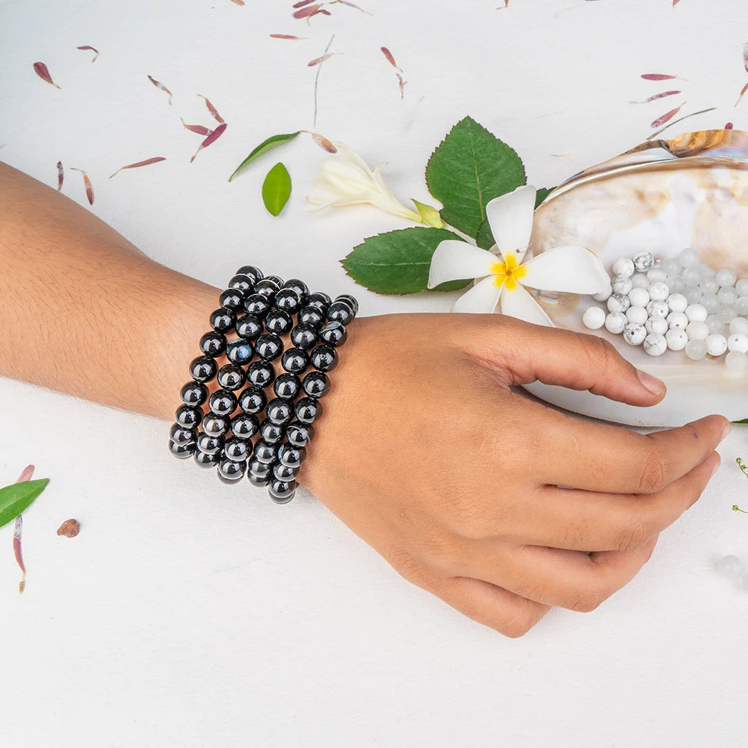 Tourmaline Black Bracelet for Protection & Grounding | Genuine Tourmaline Stone