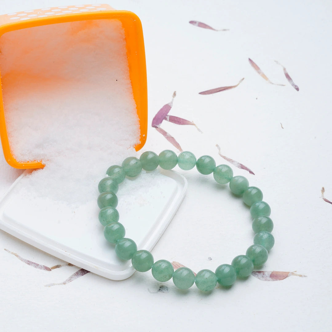 Aventurine Green & Yellow Bracelet for Luck & Prosperity | Original Aventurine Crystal