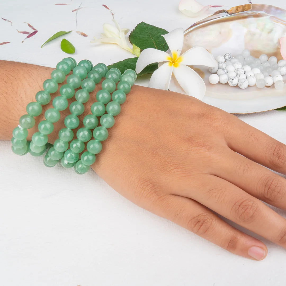 Aventurine Green & Yellow Bracelet for Luck & Prosperity | Original Aventurine Crystal