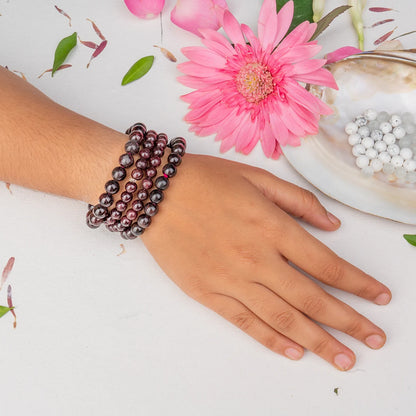 Garnet Bracelet for Vitality & Passion | Original Garnet Stone