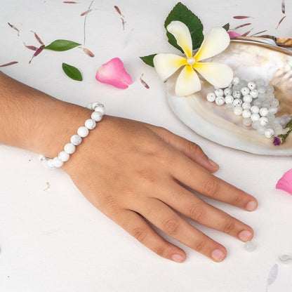 Howlite Bracelet for Calmness & Clarity | Original Howlite Crystal