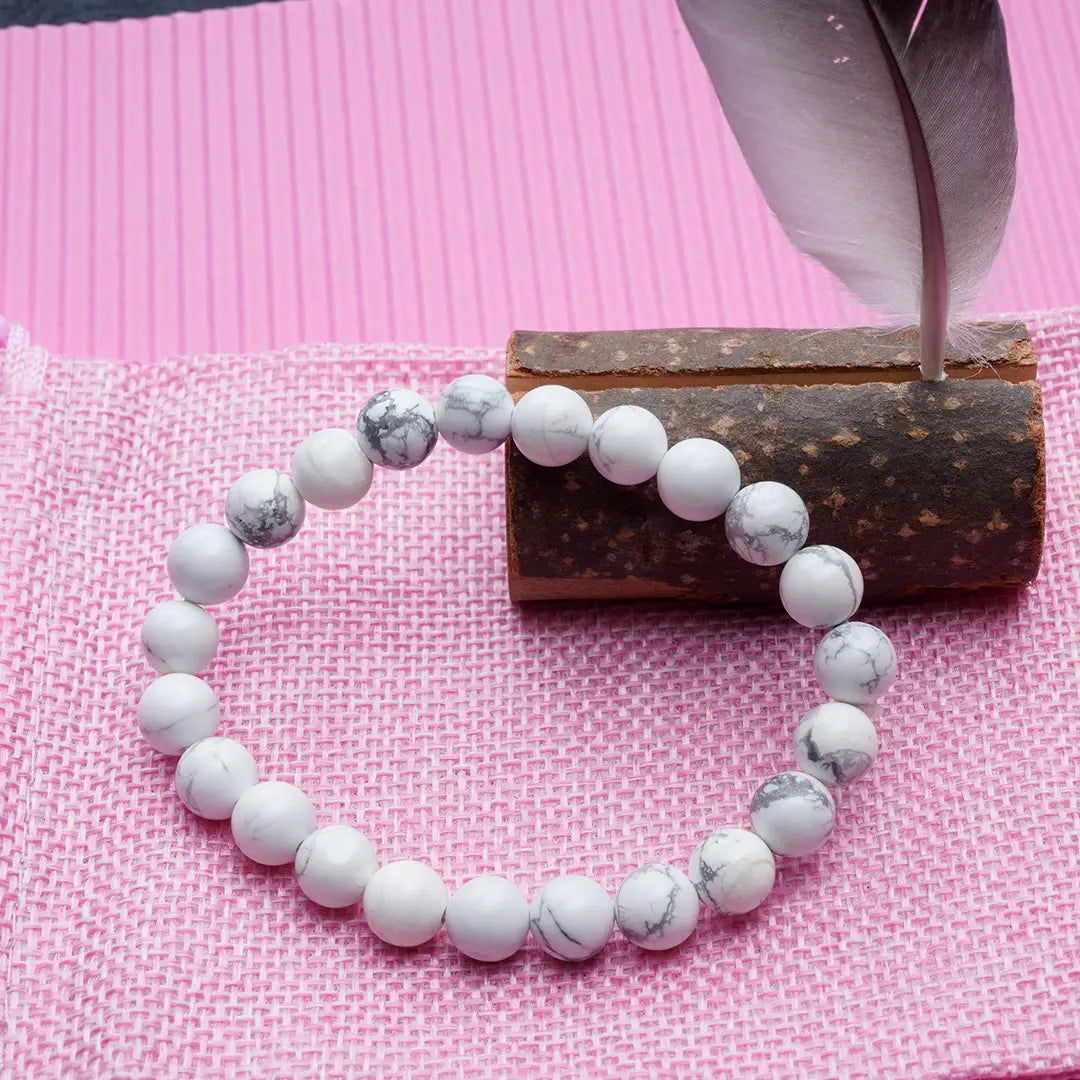 Howlite Bracelet for Calmness & Clarity | Original Howlite Crystal