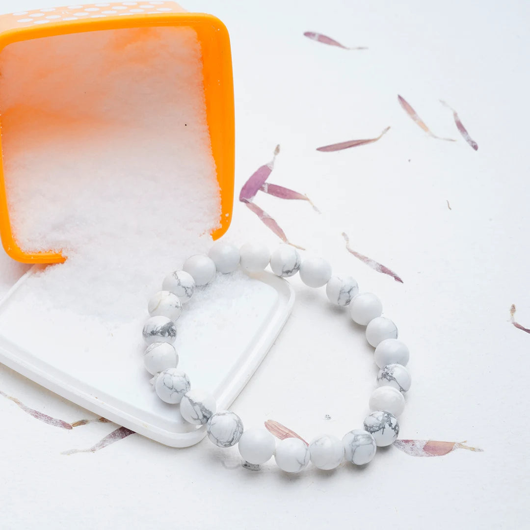 Howlite Bracelet for Calmness & Clarity | Original Howlite Crystal