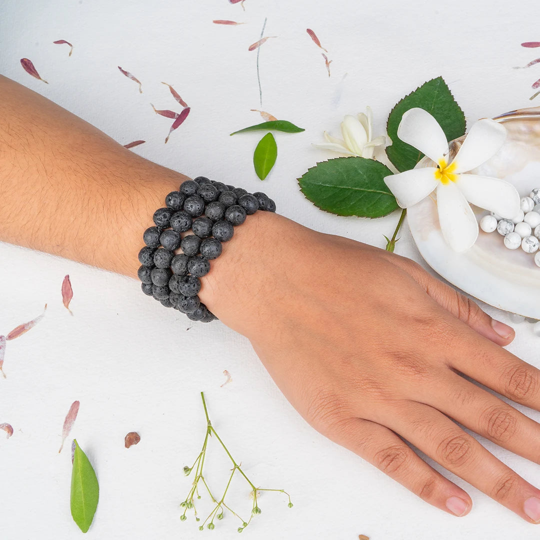 Lava Stone Bracelet for Strength & Grounding | Original Lava Stone