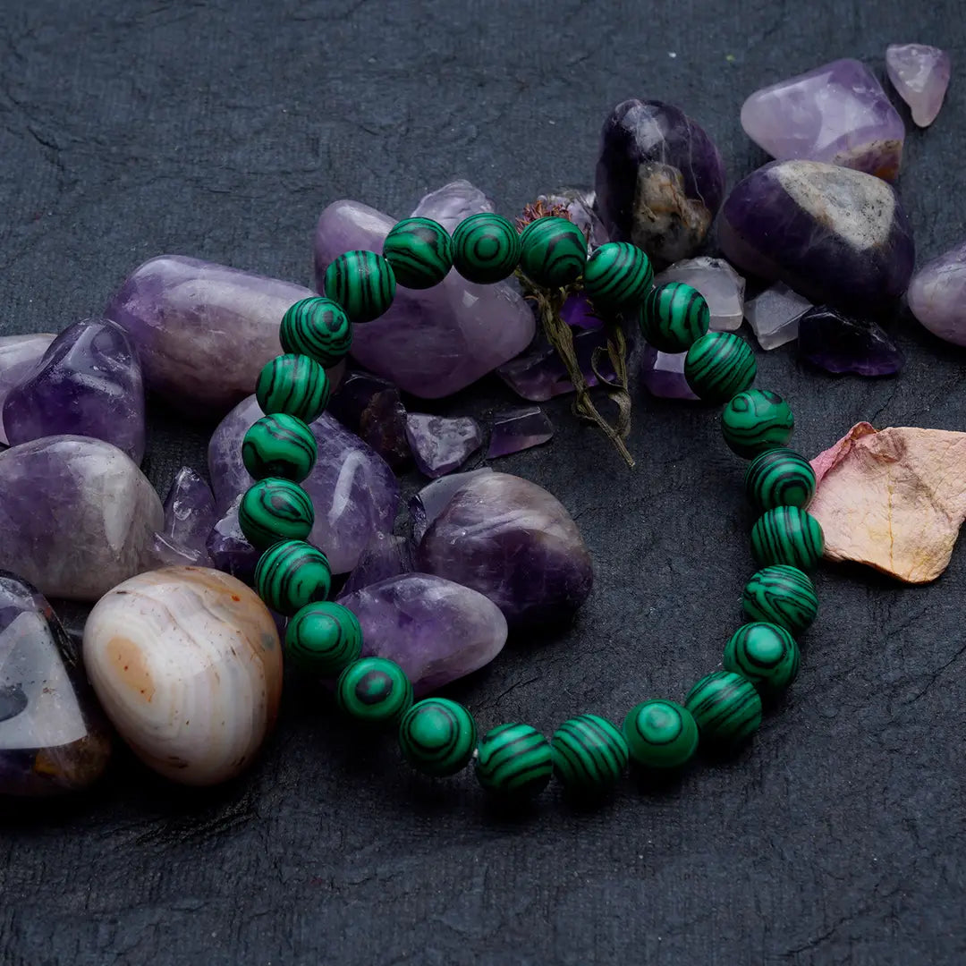 Malachite Bracelet for Transformation & Protection | Original Malachite Stone