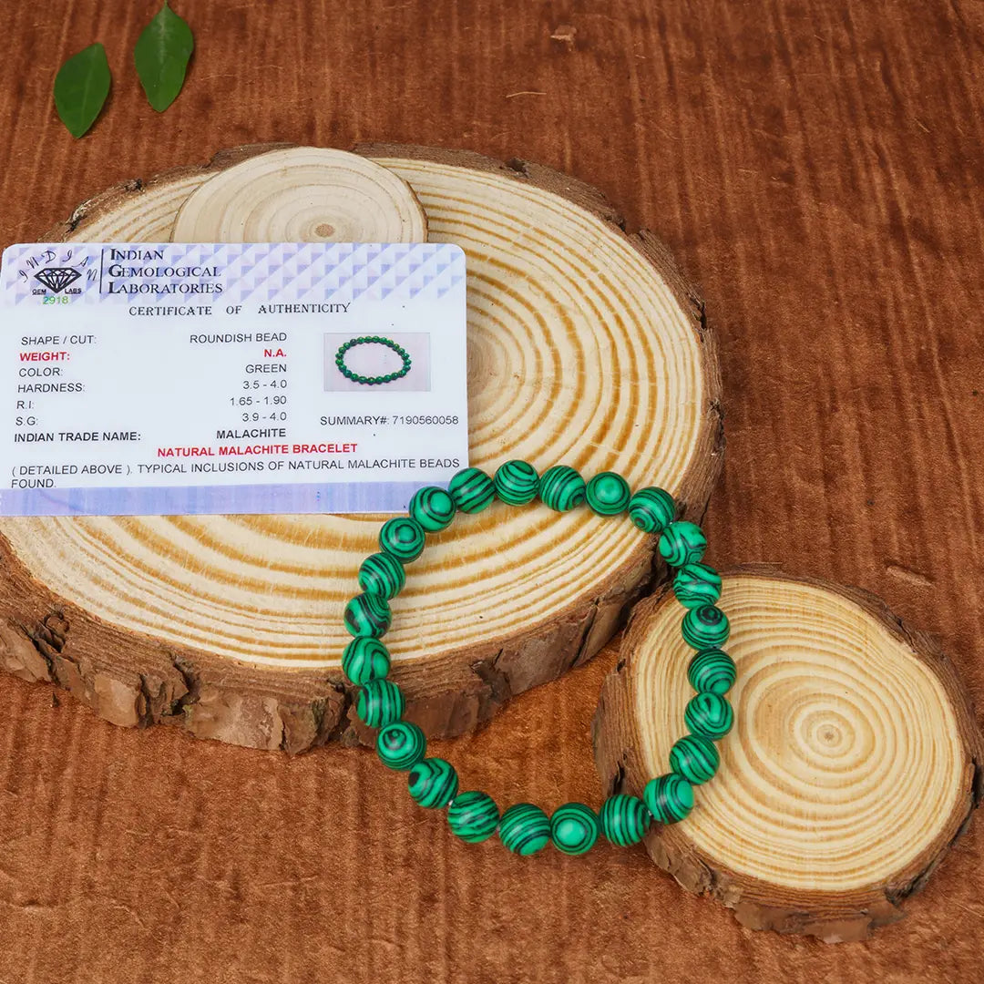 Malachite Bracelet for Transformation & Protection | Original Malachite Stone