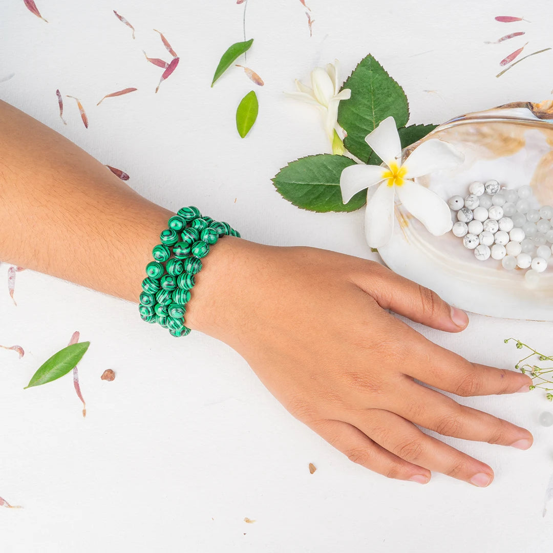 Malachite Bracelet for Transformation & Protection | Original Malachite Stone