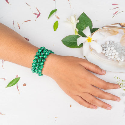 Malachite Bracelet for Transformation & Protection | Original Malachite Stone