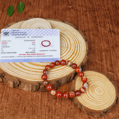 Red Jasper Bracelet for Grounding & Vitality | Original Red Jasper Crystal