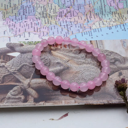 Rose Quartz Bracelet for Love & Emotional Healing | Original Pink Quartz Crystal