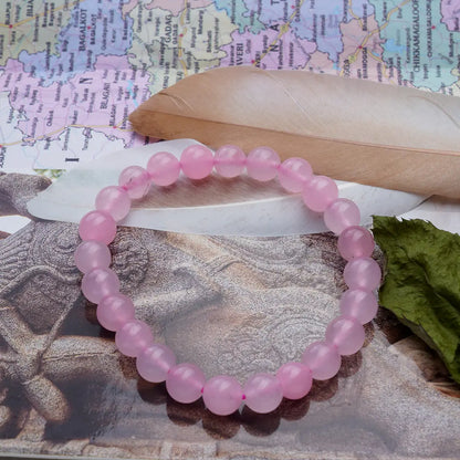 Rose Quartz Bracelet for Love & Emotional Healing | Original Pink Quartz Crystal