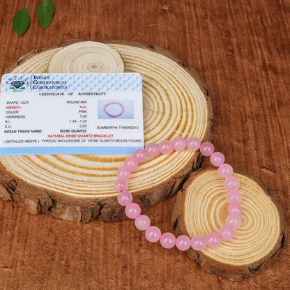 Rose Quartz Bracelet for Love & Emotional Healing | Original Pink Quartz Crystal