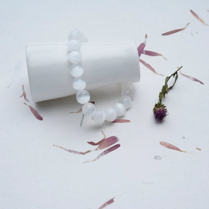 Selenite Bracelet for Cleansing & Clarity | Genuine Selenite Crystal